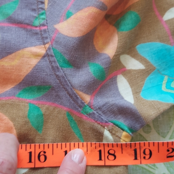 Vintage 1950's A Line Floral Dress Short Sleeve Side Slits Sz S - Picture 11 of 15